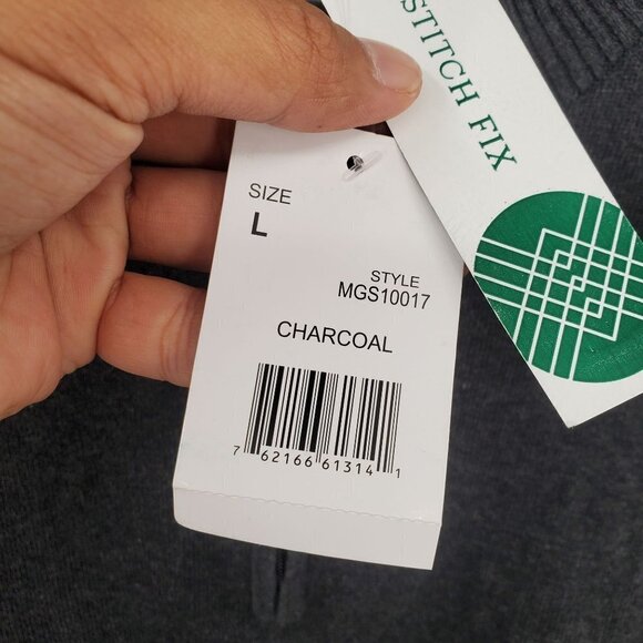 Hawker Rye 95/5 Cotton Cashmere Half-Zip Mockneck Sweater Mens Size Large NWT - Picture 7 of 15